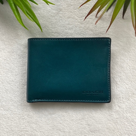 Coach Other - Coach Genuine Sport Calf Leather Bi-Fold Wallet (Green)